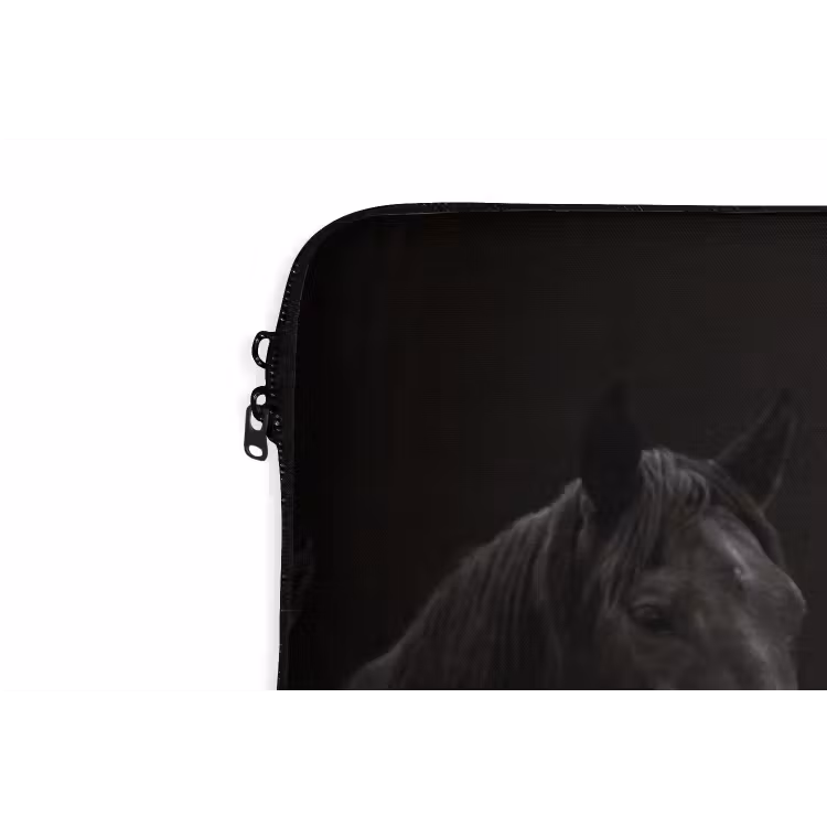 Laptophoes - Paarden - Zwart - Wit - Kudde — 6