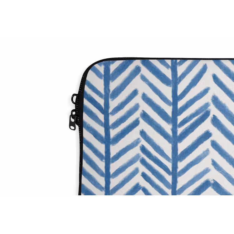 Laptophoes - Patroon - Streep - Blauw — 6