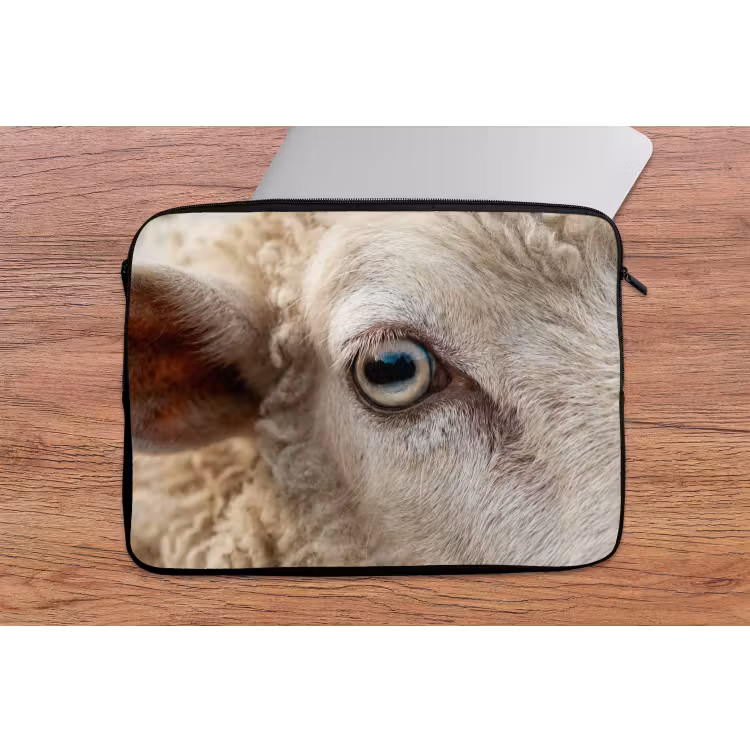 Laptophoes - Schaap - Oog - Wit — 2