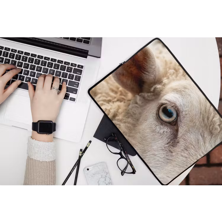 Laptophoes - Schaap - Oog - Wit — 3