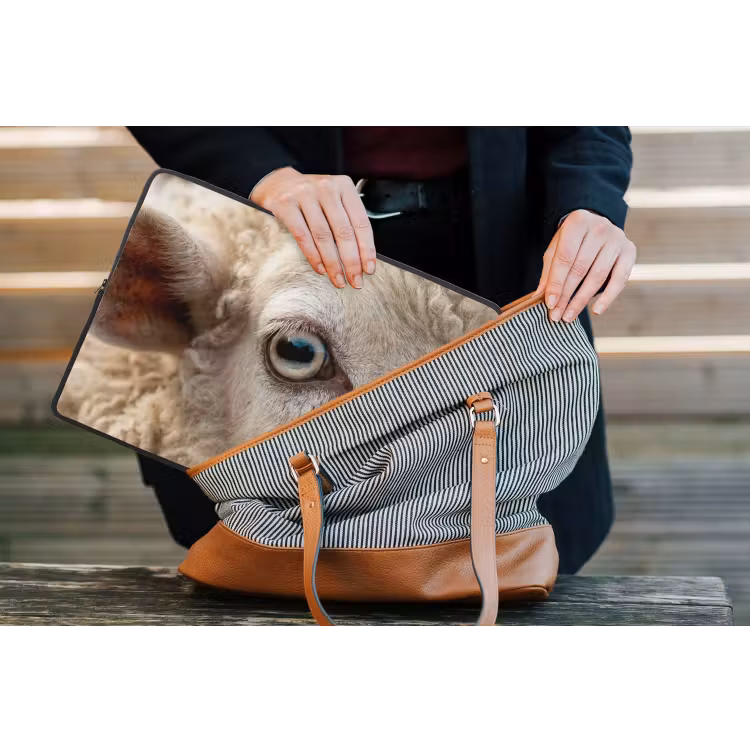 Laptophoes - Schaap - Oog - Wit — 4