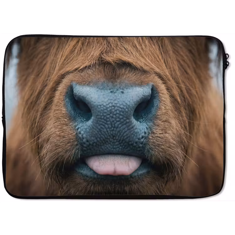Laptophoes - Schotse hooglander - Neus - Bruin — 1
