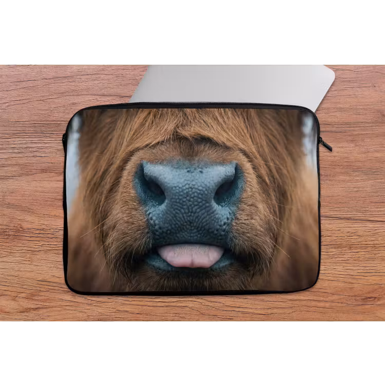 Laptophoes - Schotse hooglander - Neus - Bruin — 2