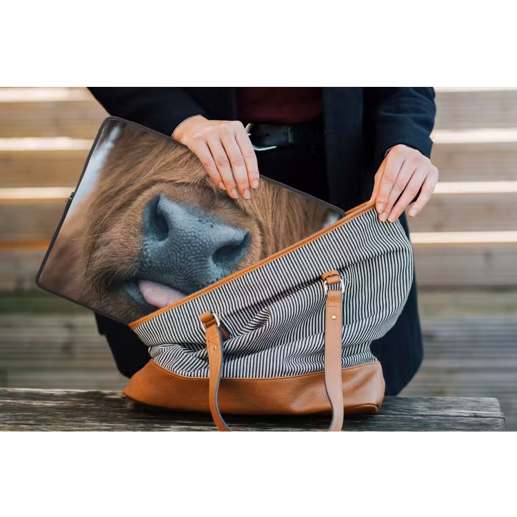 Laptophoes - Schotse hooglander - Neus - Bruin — 4