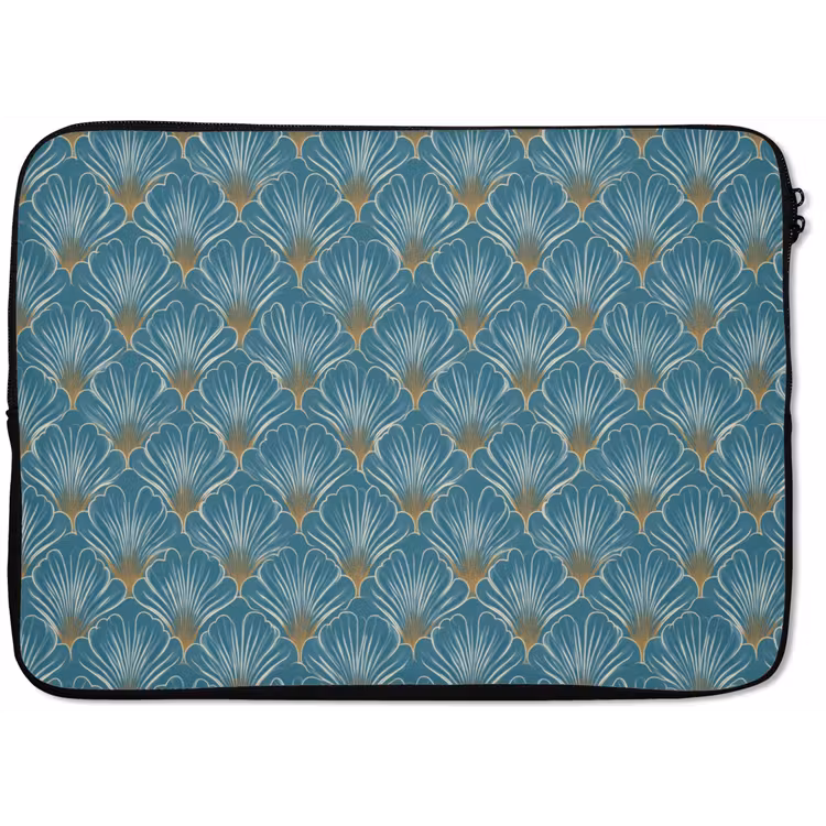 Laptophoes - Symmetrisch - Patroon - Blauw — 1