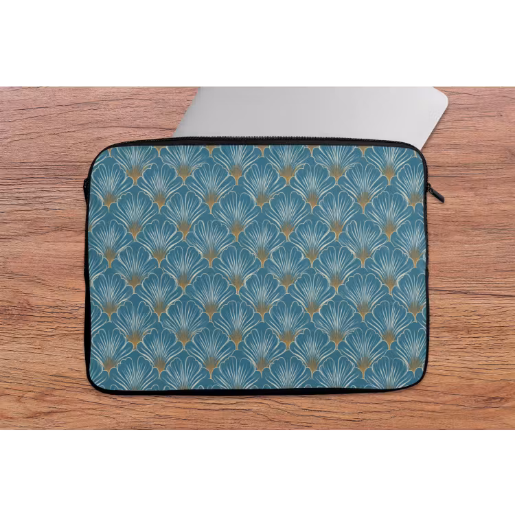 Laptophoes - Symmetrisch - Patroon - Blauw — 2