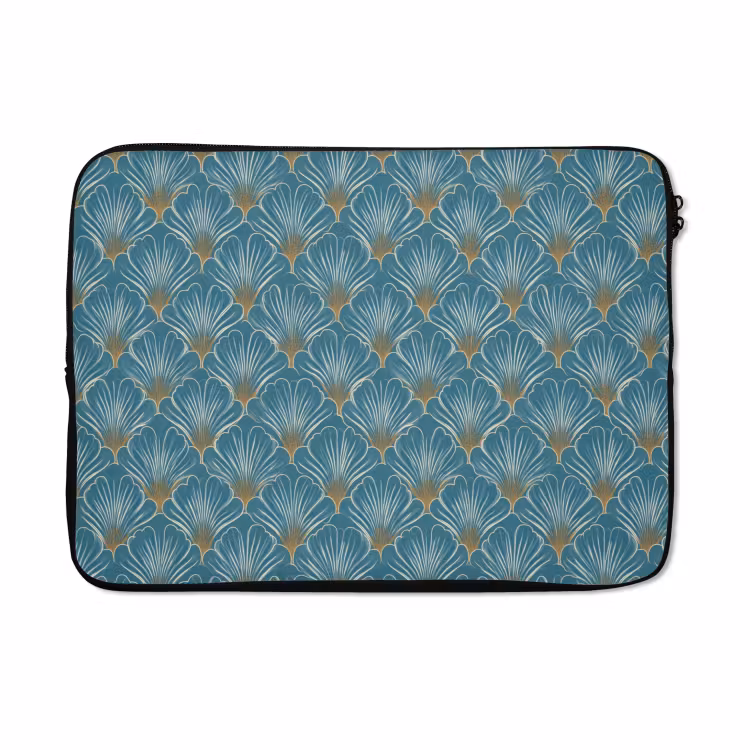 Laptophoes - Symmetrisch - Patroon - Blauw — 5
