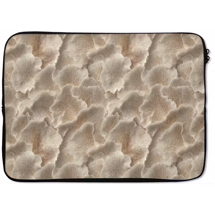Laptophoes - Waaierstructuren - Beige - Vezeltextuur — 1