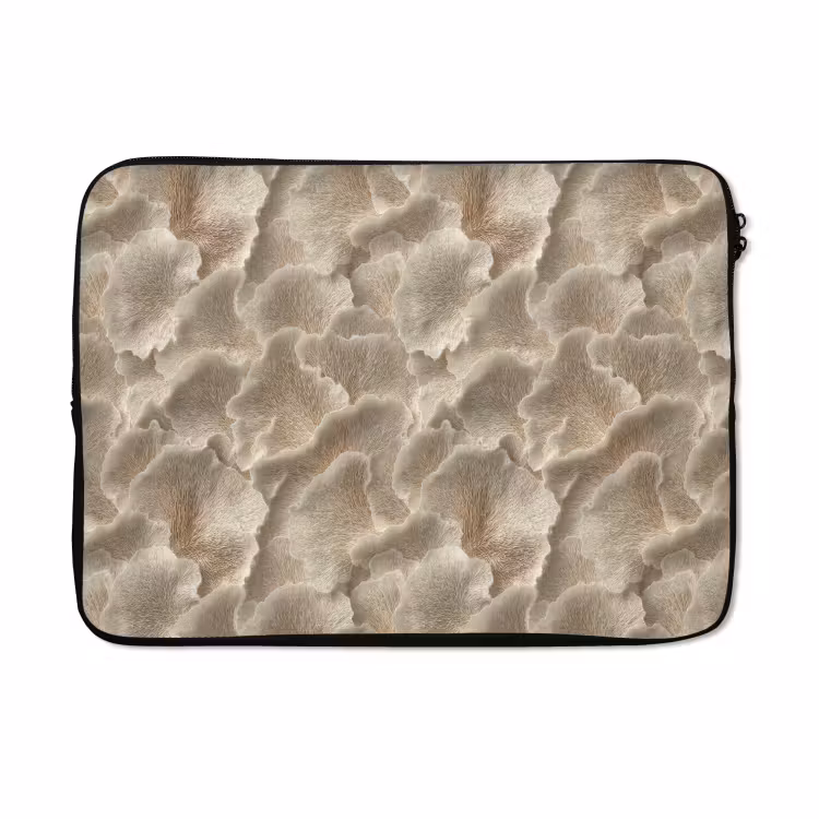 Laptophoes - Waaierstructuren - Beige - Vezeltextuur — 5