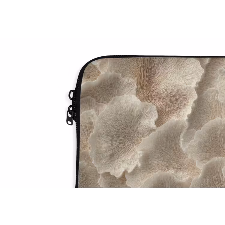 Laptophoes - Waaierstructuren - Beige - Vezeltextuur — 6