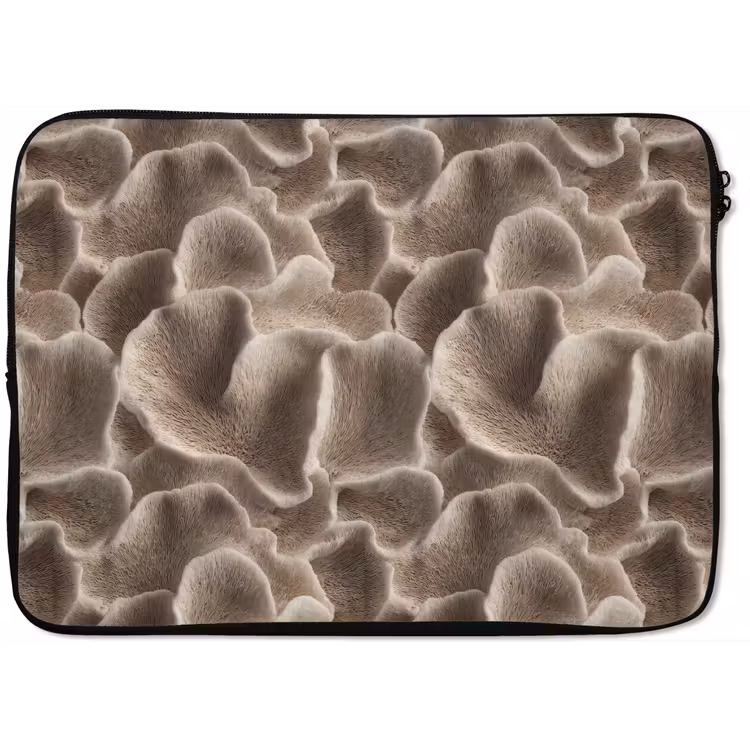 Laptophoes - Waaiervorm - Beige - Vezel textuur — 1