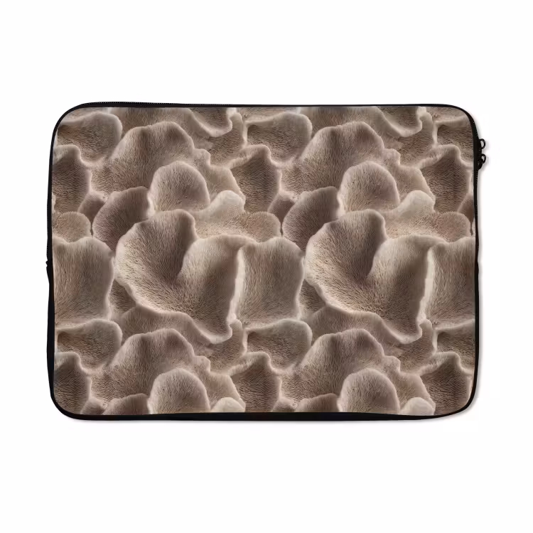 Laptophoes - Waaiervorm - Beige - Vezel textuur — 5