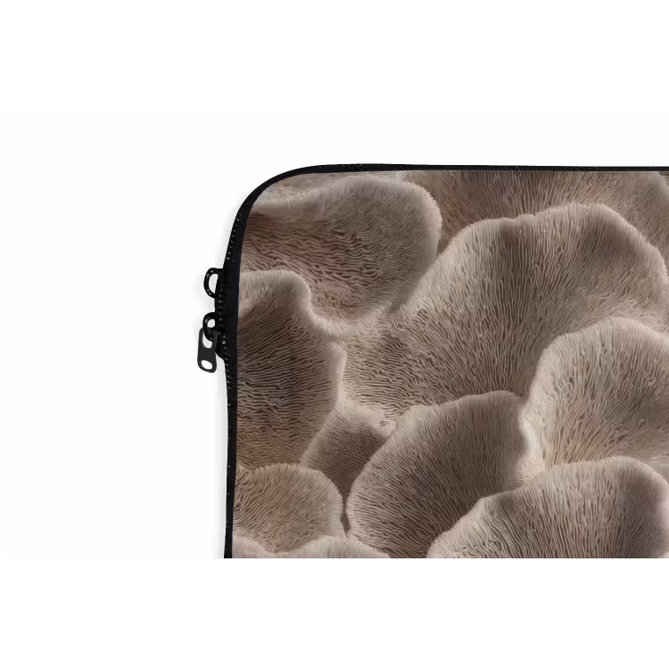 Laptophoes - Waaiervorm - Beige - Vezel textuur — 6