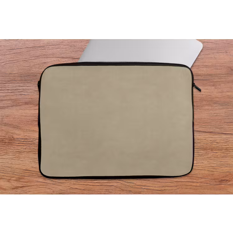 Laptophoes - Zandkleur - Korrelige structuur - Beton — 2
