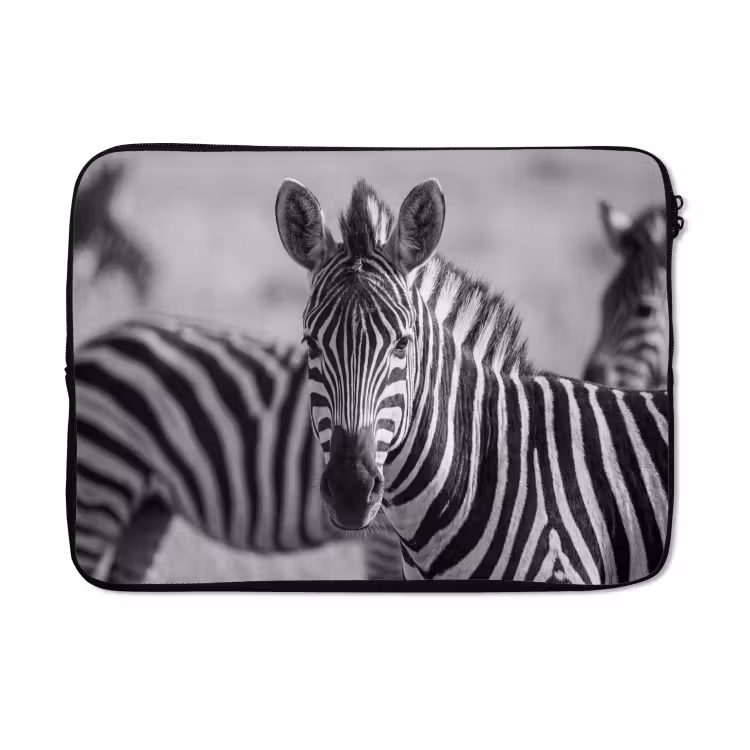 Laptophoes - Zebra's - Zwart - Wit — 5