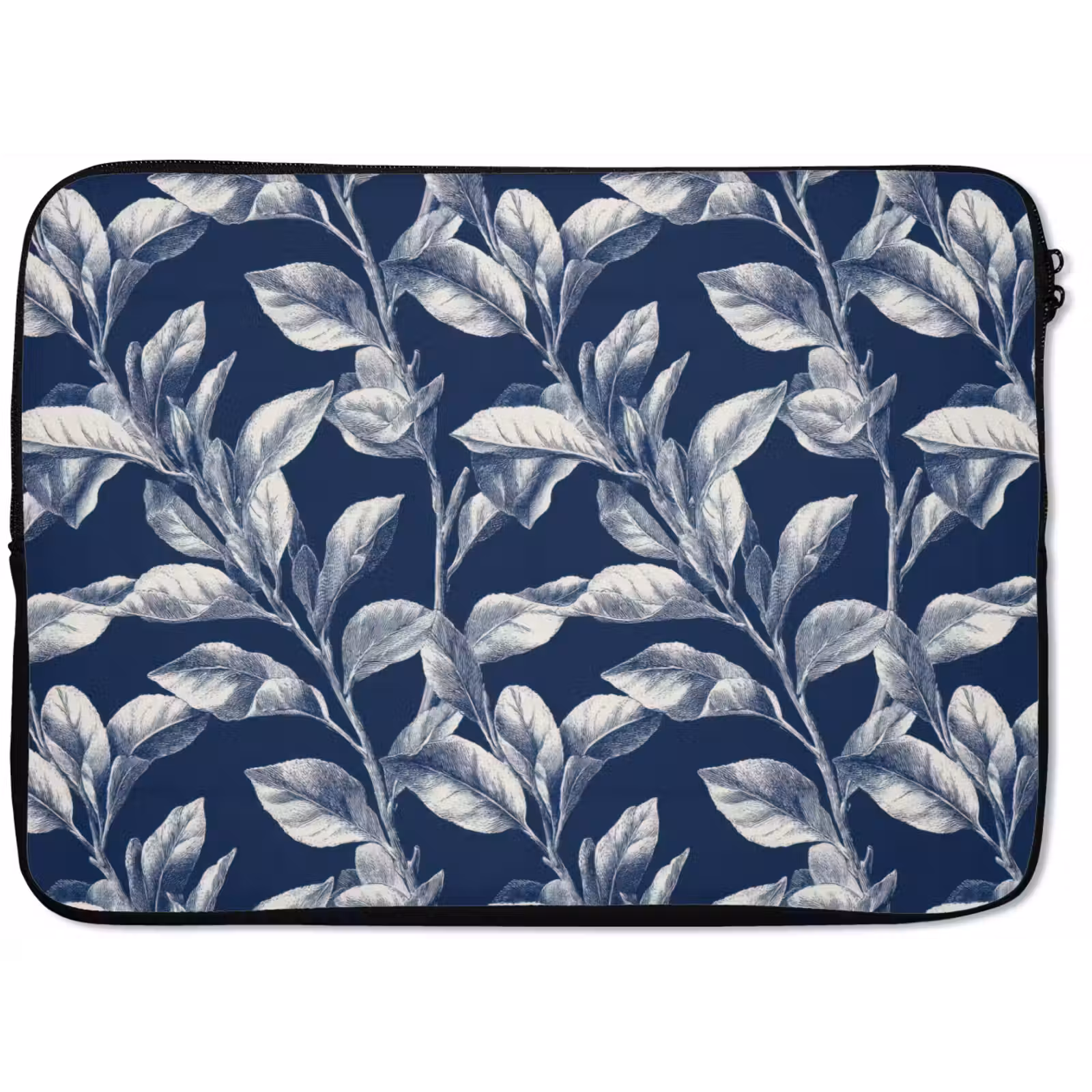Laptophoes - Botanisch - Patroon - Blauw — 1
