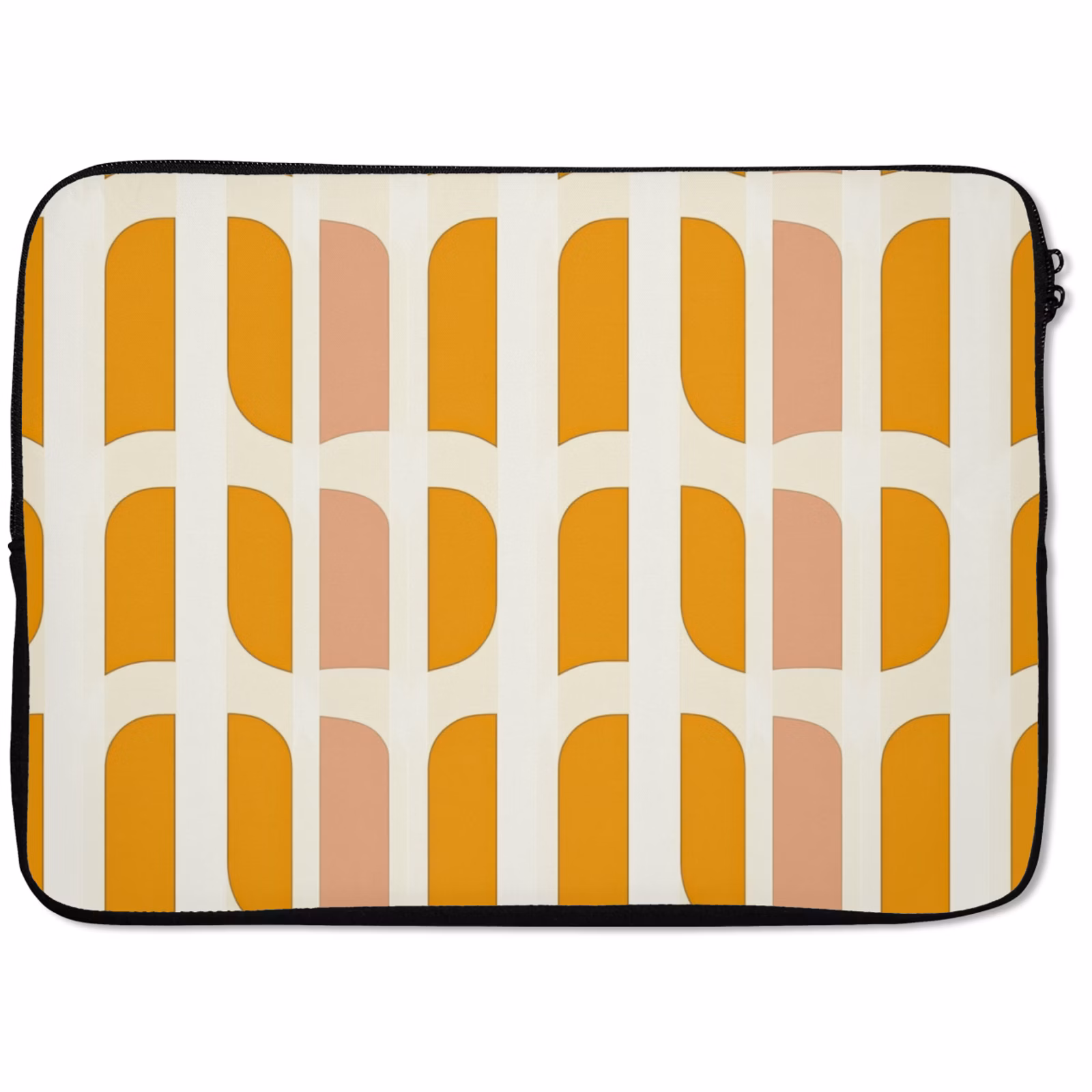 Laptophoes - Geometrisch - Patroon - Geel - Roze — 1