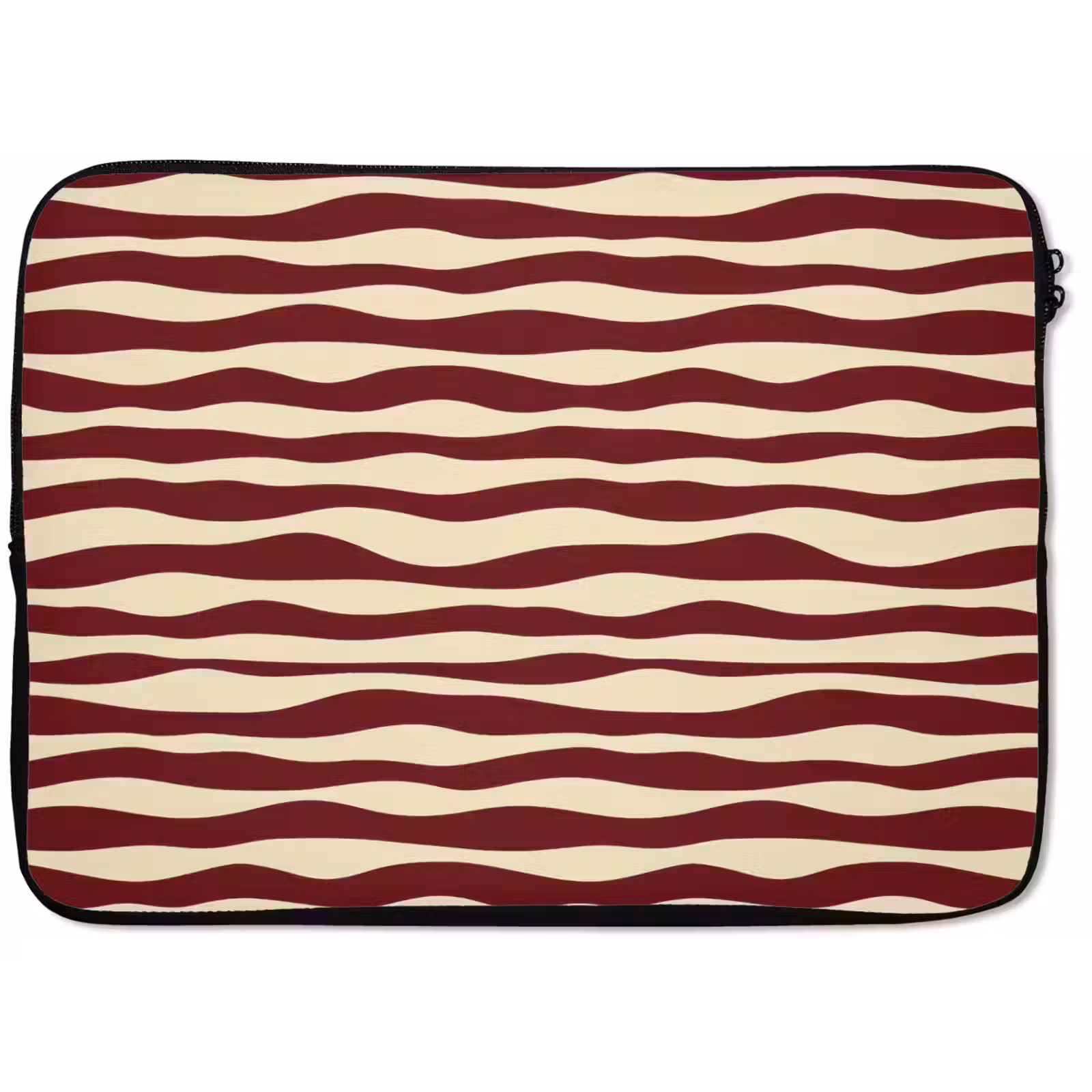 Laptophoes - Golven - Rood - Patroon - Crème — 1