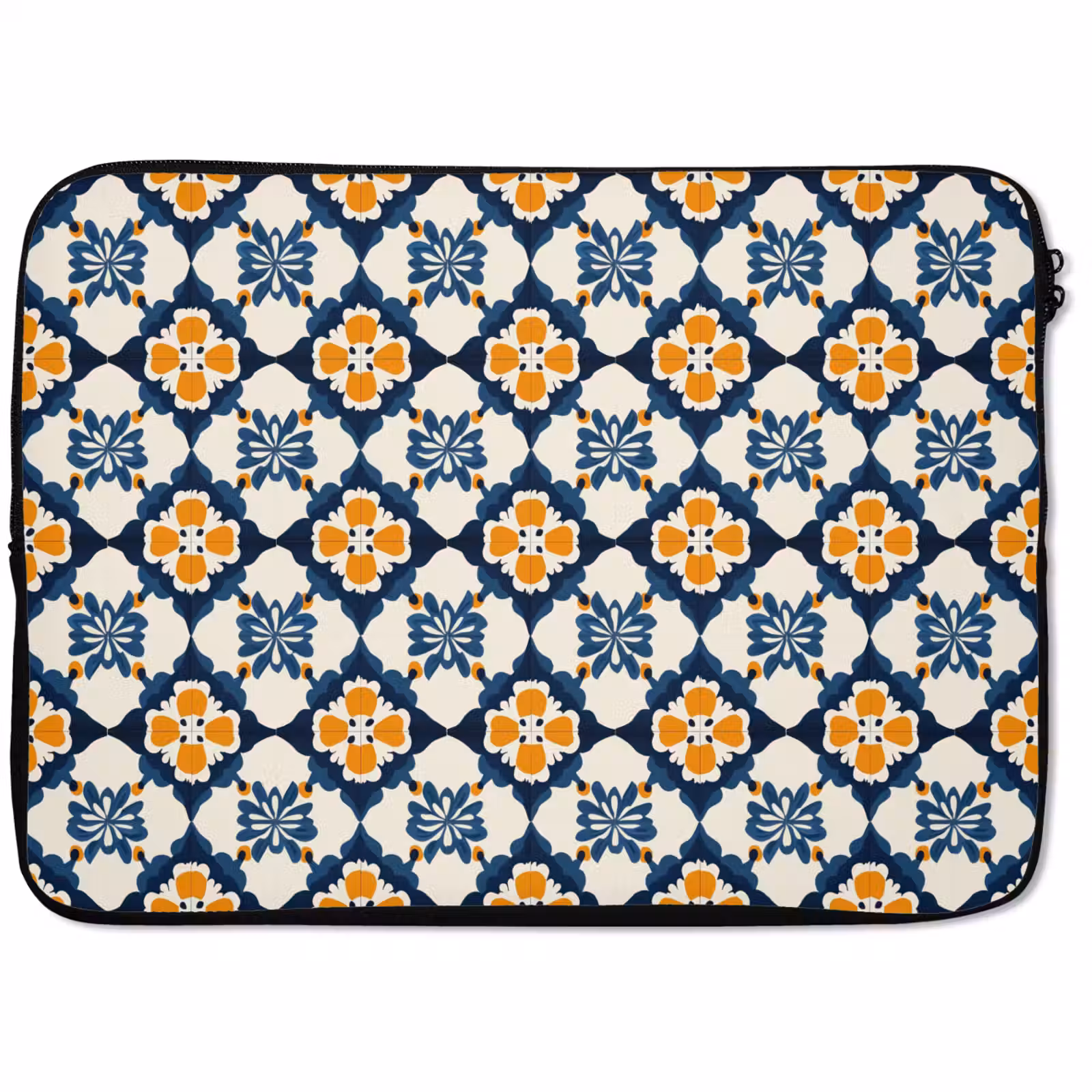 Laptophoes - Klassiek - Geometrisch - Blauw — 1