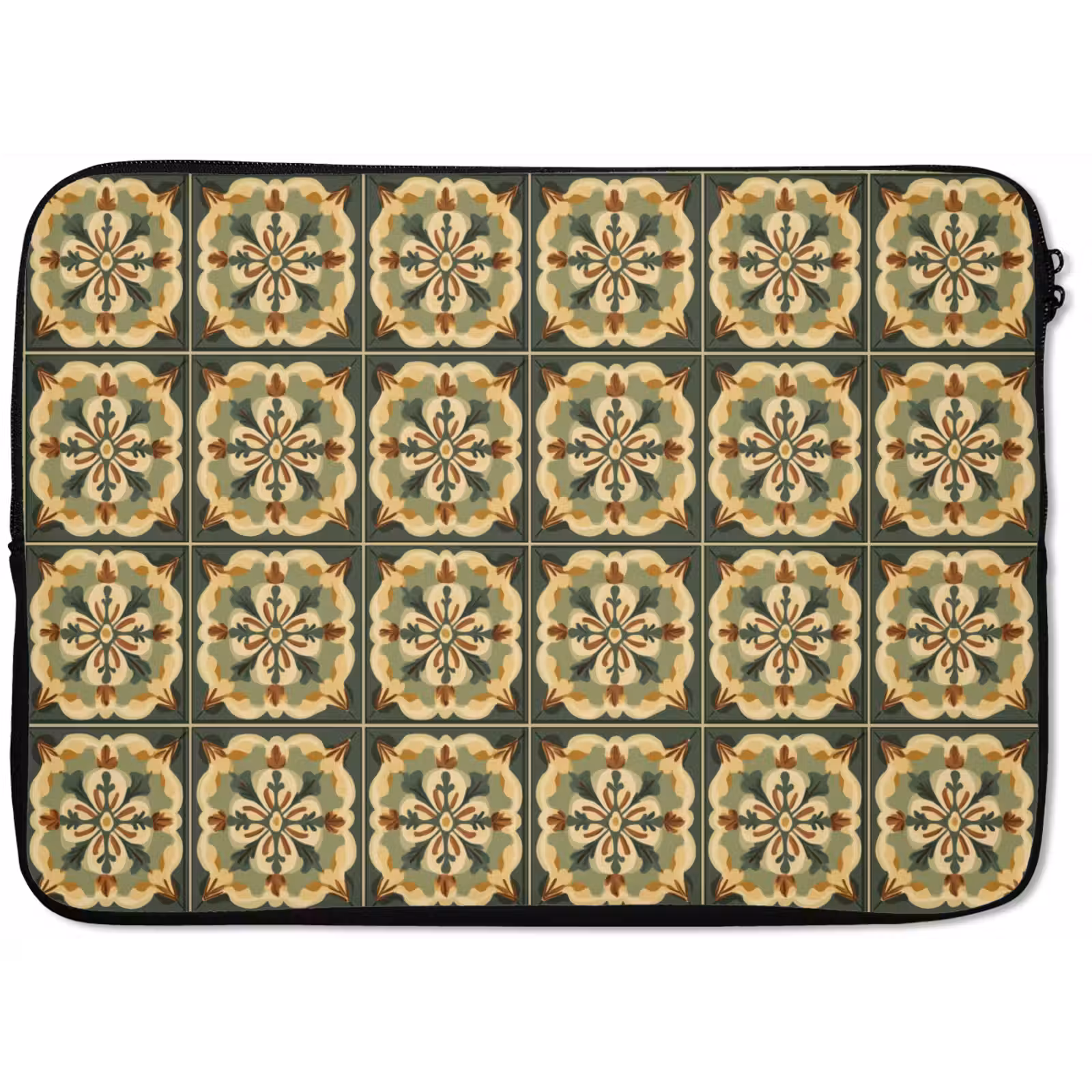 Laptophoes - Ornament - Patroon - Groen — 1