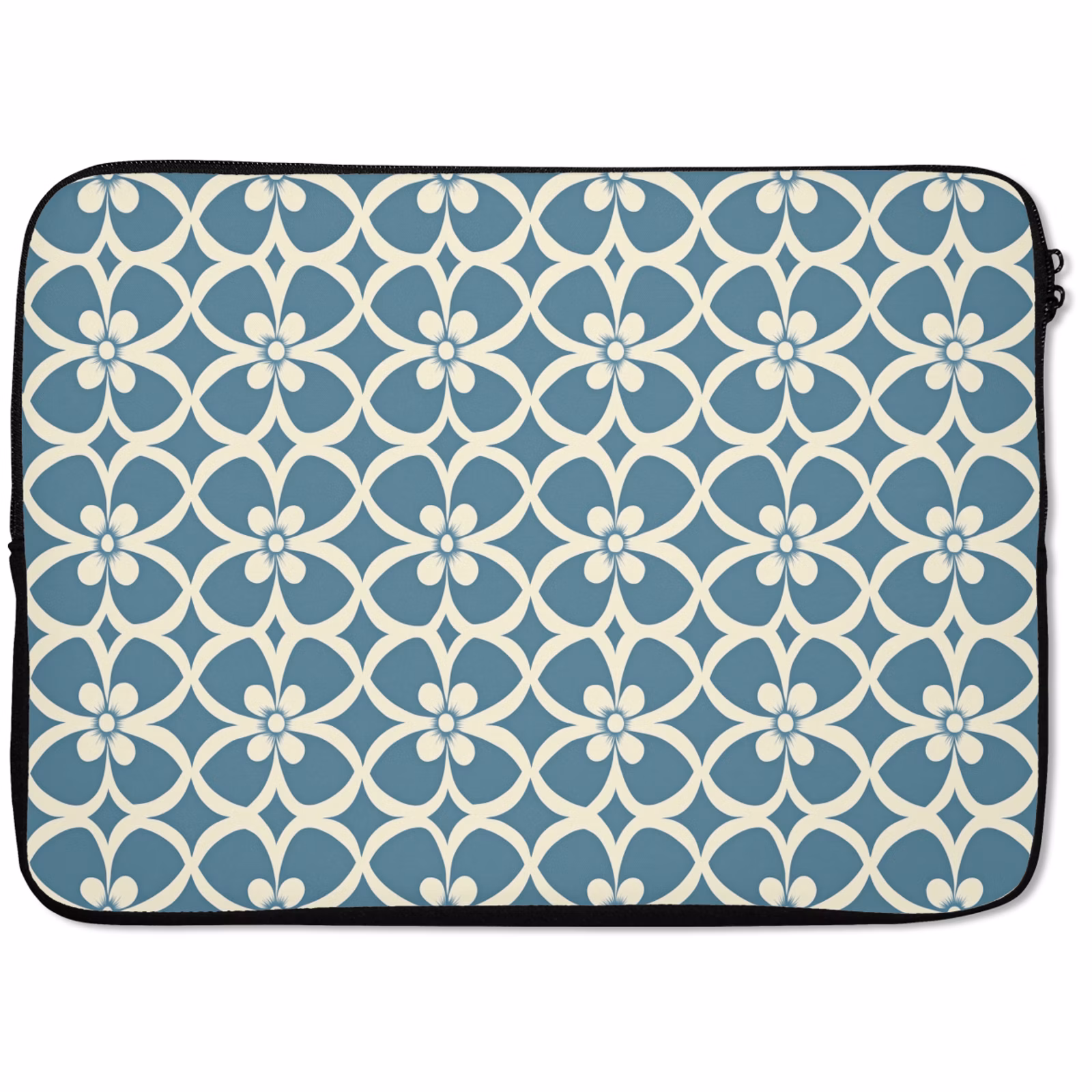 Laptophoes - Patroon - Symmetrisch - Blauw — 1