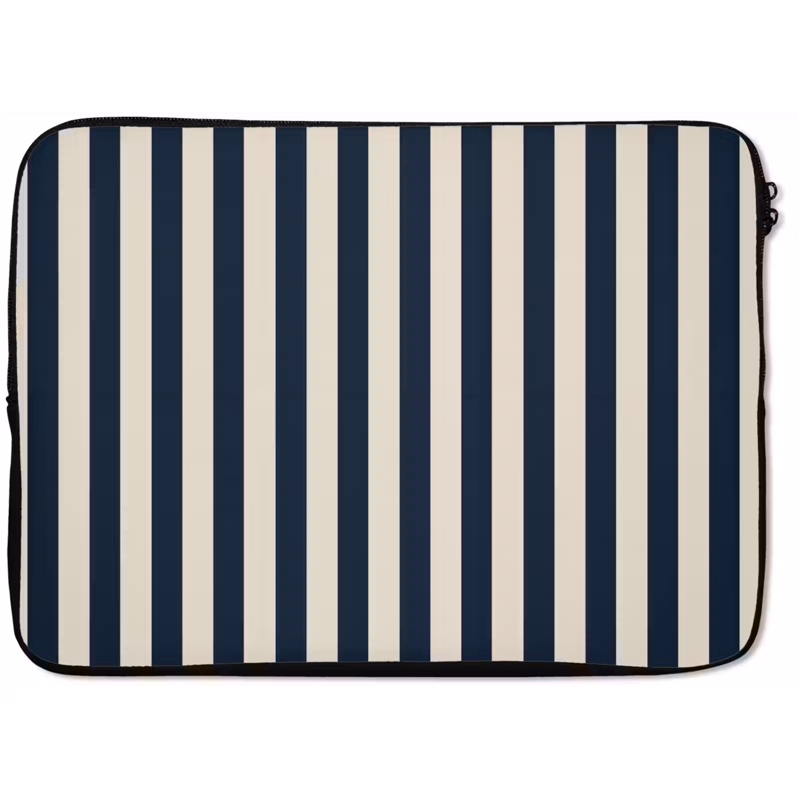 Laptophoes - Verticale strepen - Blauw - Crème — 1