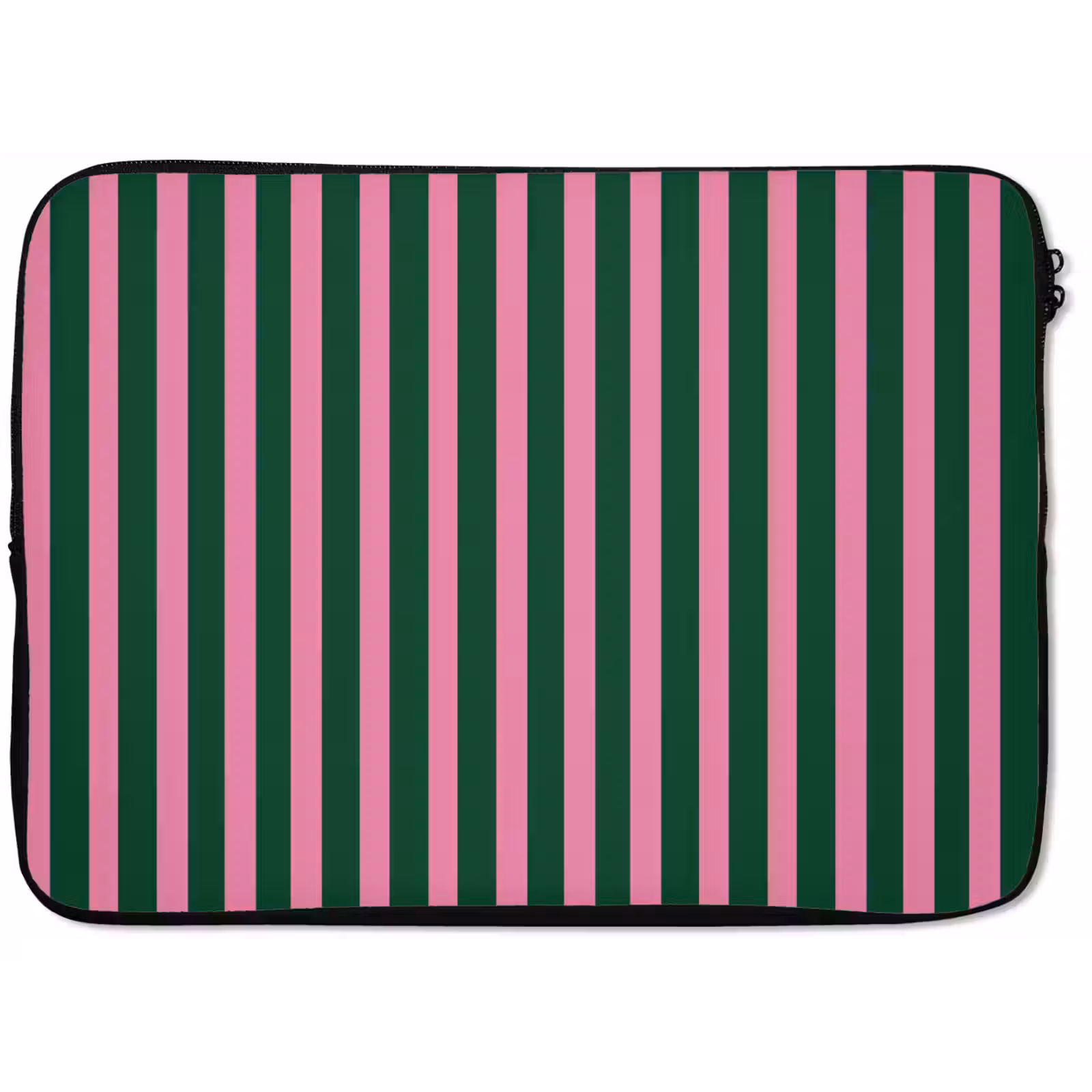 Laptophoes - Verticale strepen - Groen - Roze — 1