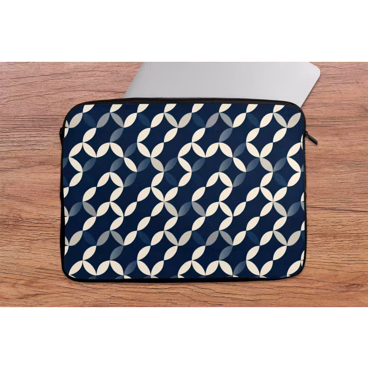 Laptophoes - Abstract - Patroon - Blauw — 2