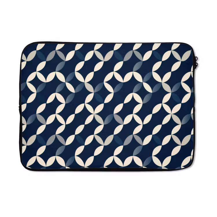 Laptophoes - Abstract - Patroon - Blauw — 5