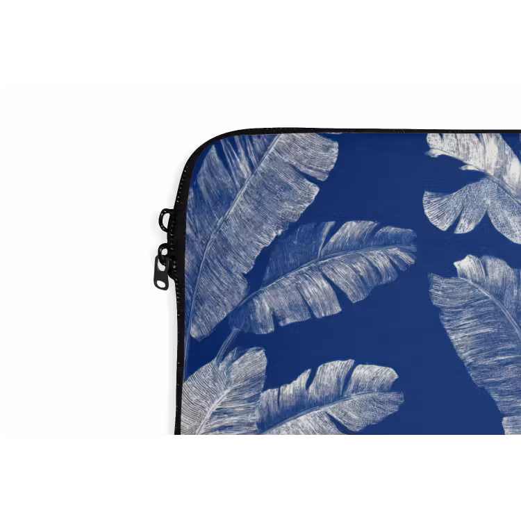 Laptophoes - Blad - Palm - Blauw — 6