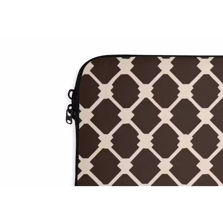 Laptophoes - Bruin - Ruitpatroon - Geometrisch — 6