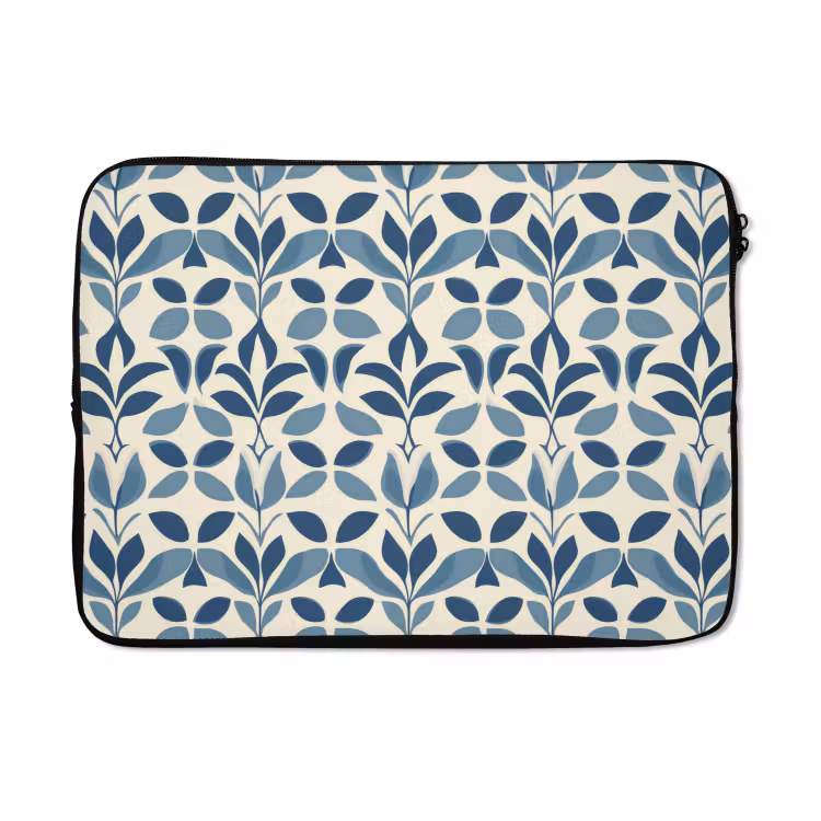 Laptophoes - Flora - Modern - Blauw — 5