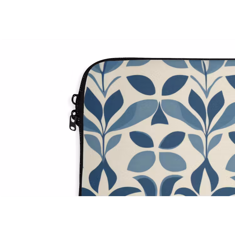 Laptophoes - Flora - Modern - Blauw — 6