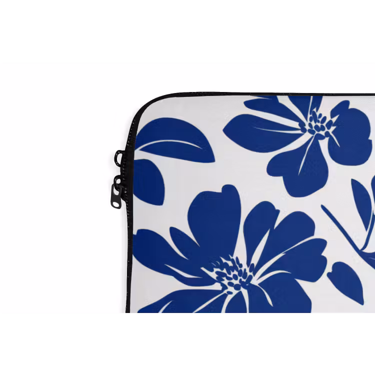 Laptophoes - Floraal - Modern - Blauw — 6