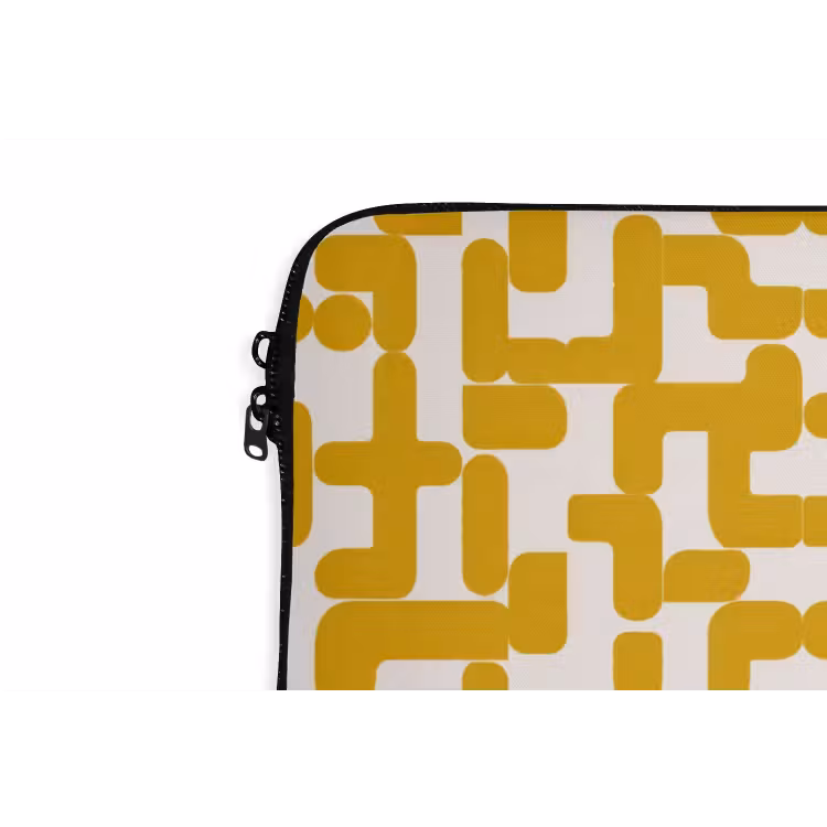 Laptophoes - Geel - Beige - Patroon — 6