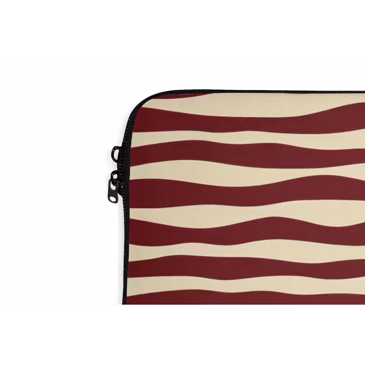 Laptophoes - Golven - Rood - Patroon - Crème — 6