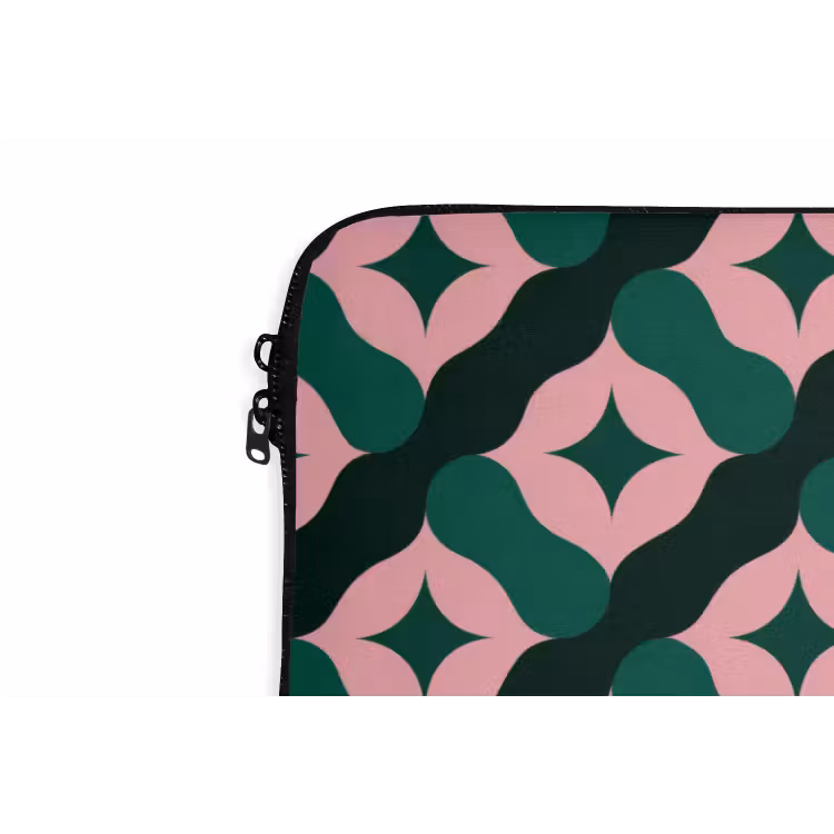 Laptophoes - Groen - Roze - Retro - Sterren — 6