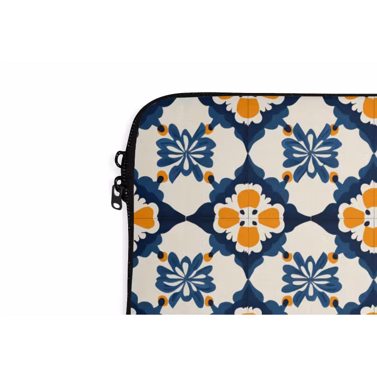 Laptophoes - Klassiek - Geometrisch - Blauw — 6