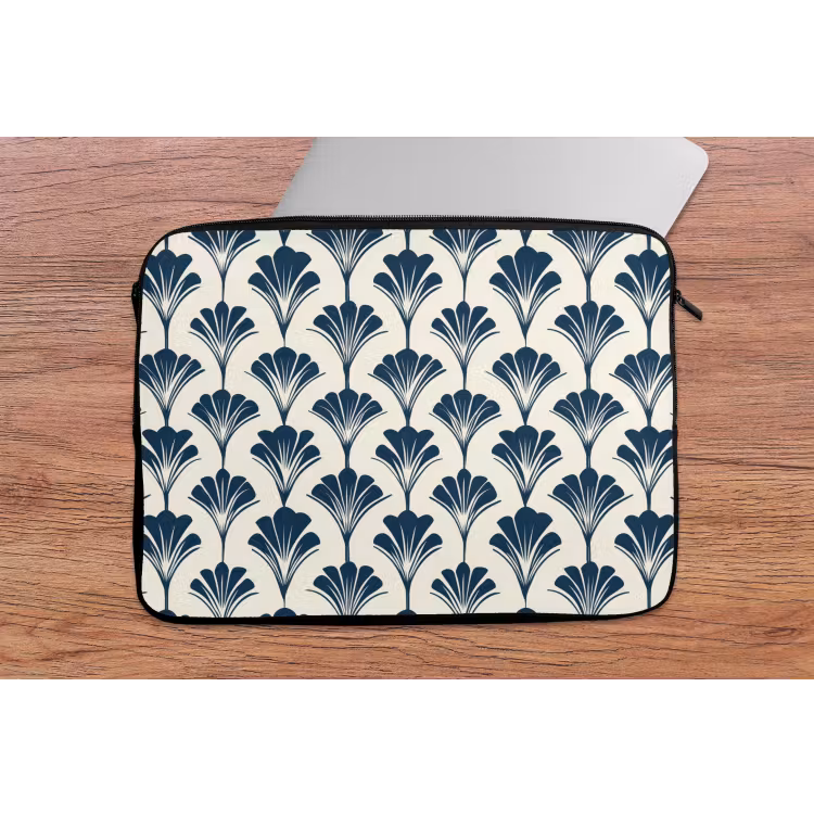 Laptophoes - Klassiek - Motief - Blauw — 2