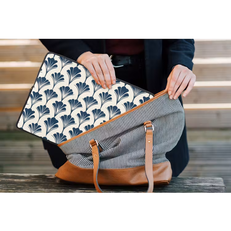 Laptophoes - Klassiek - Motief - Blauw — 4