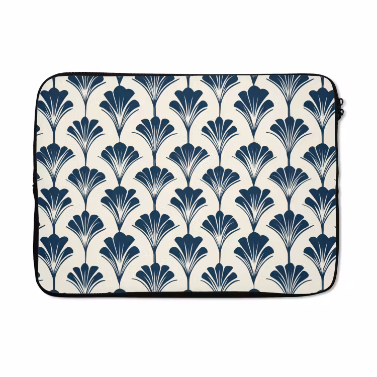 Laptophoes - Klassiek - Motief - Blauw — 5