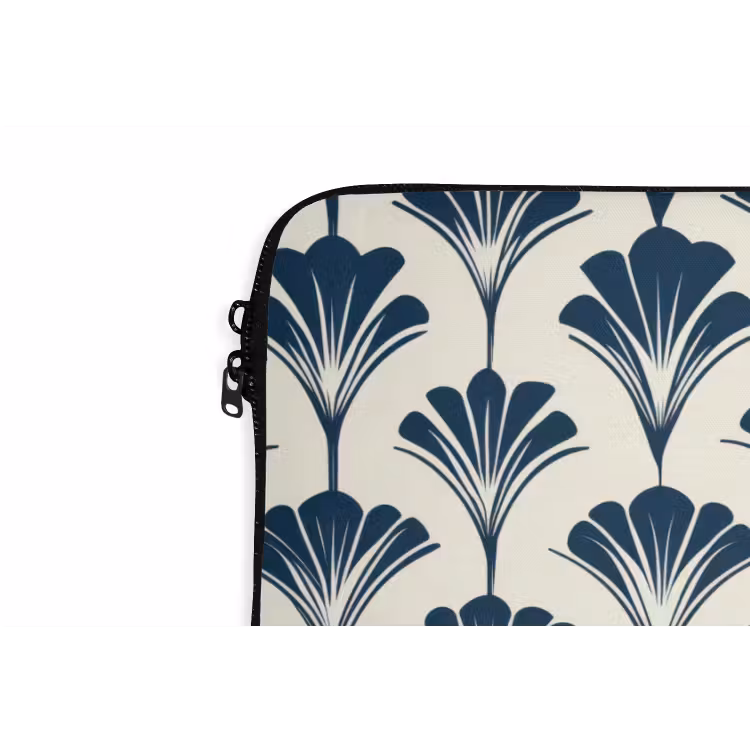Laptophoes - Klassiek - Motief - Blauw — 6