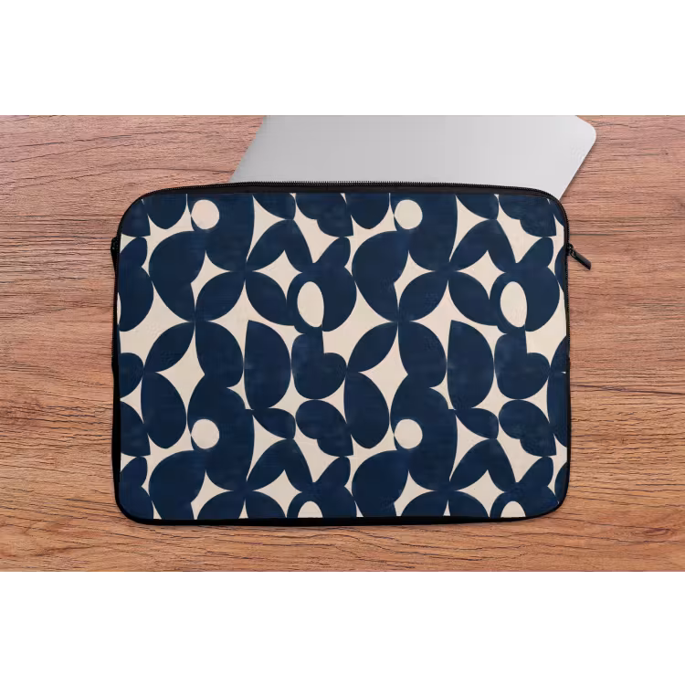 Laptophoes - Modern - Geometrisch - Blauw — 2