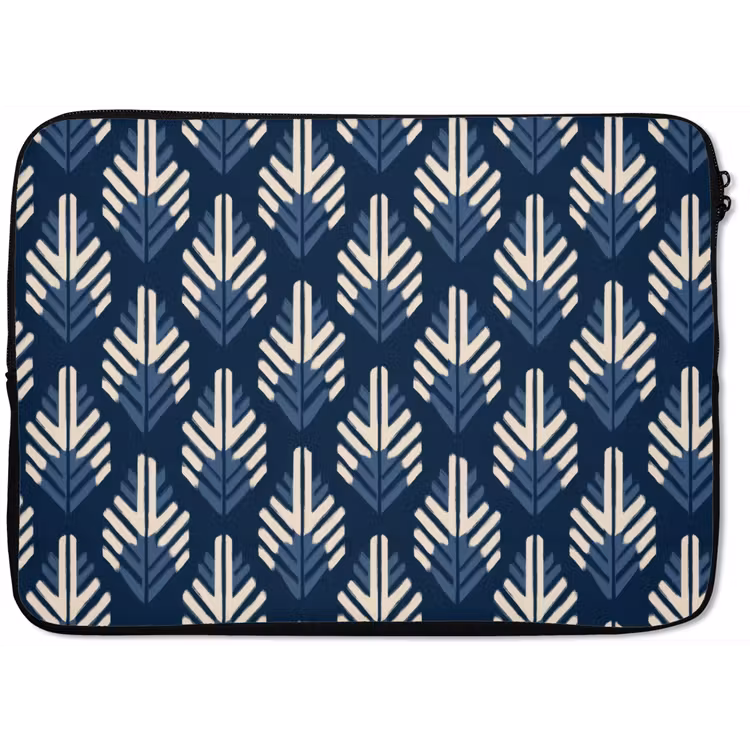 Laptophoes - Modern - Patroon - Blauw — 1