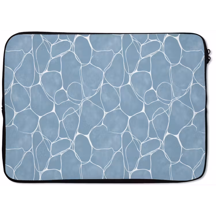 Laptophoes - Organisch - Patroon - Blauw — 1
