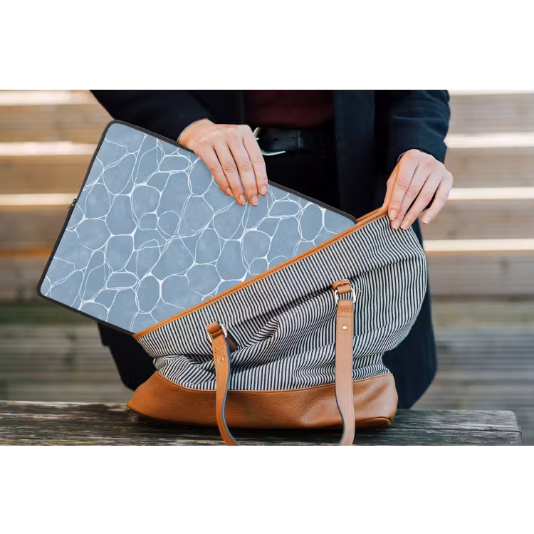 Laptophoes - Organisch - Patroon - Blauw — 4
