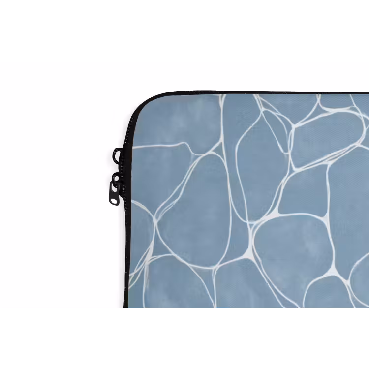 Laptophoes - Organisch - Patroon - Blauw — 6