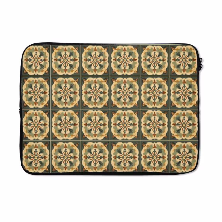 Laptophoes - Ornament - Patroon - Groen — 5