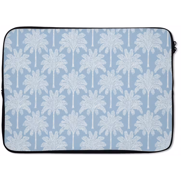 Laptophoes - Palmboom - Modern - Blauw — 1