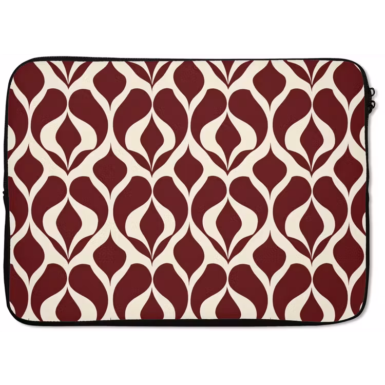 Laptophoes - Rood - Druppelpatroon - Grafisch — 1